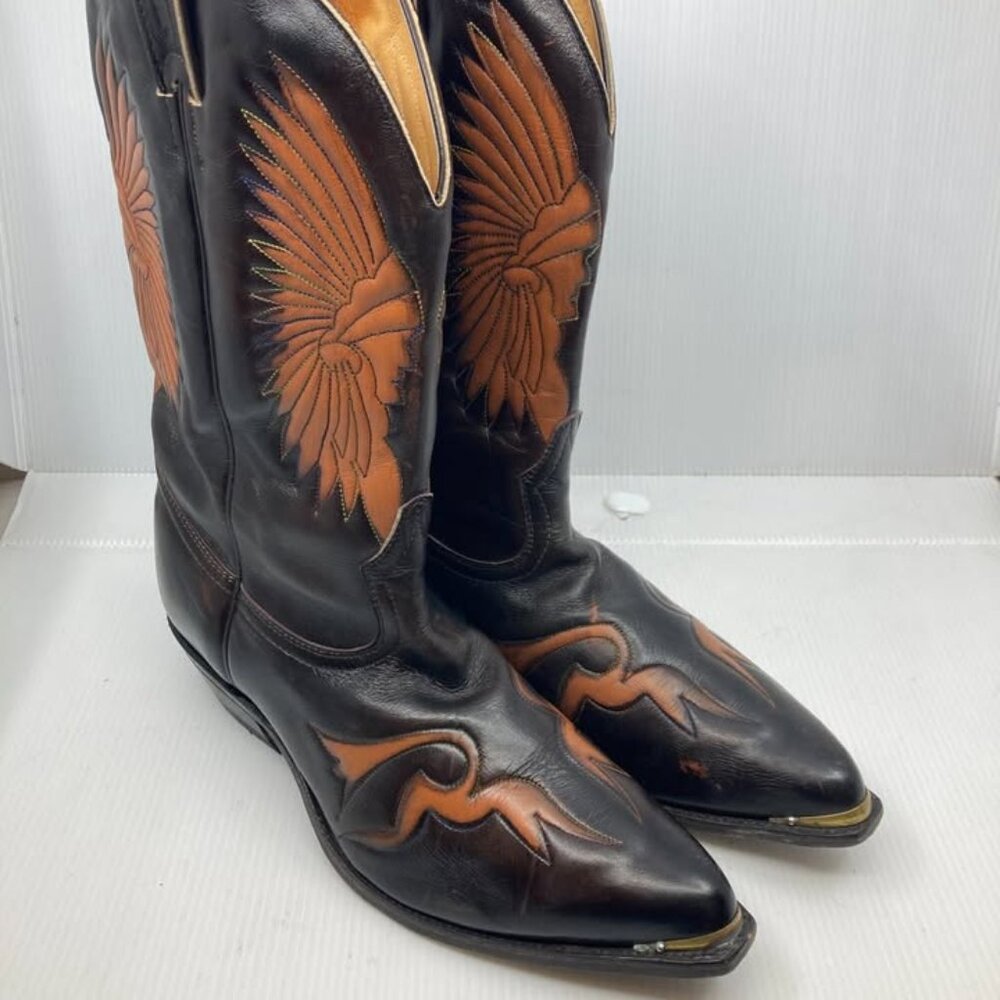 BOULET Canada western cowboy dark brown mens boots sz 10 1/2 2E